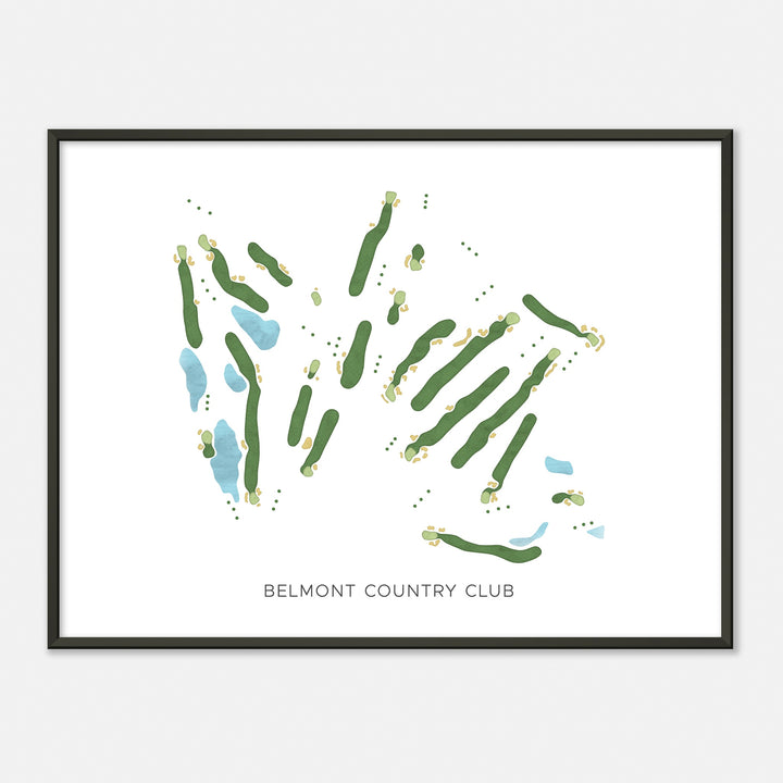 Print of Belmont Country Club Modern Map