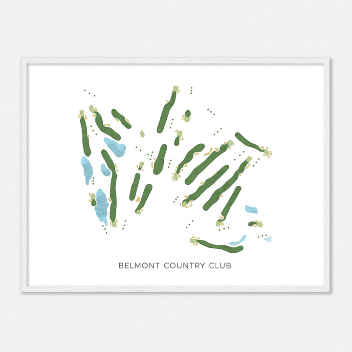 Print of Belmont Country Club Modern Map