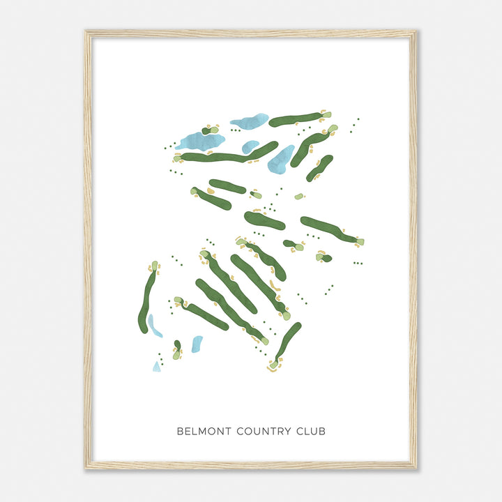 Print of Belmont Country Club Modern Map