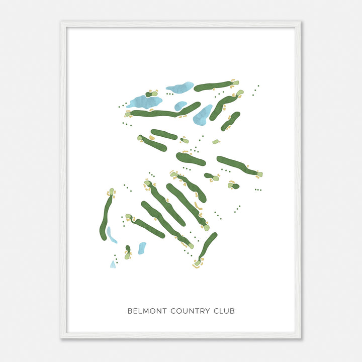 Print of Belmont Country Club Modern Map