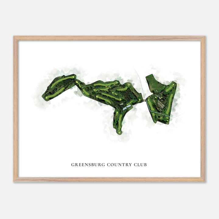Print of Greensburg Country Club Classic Map