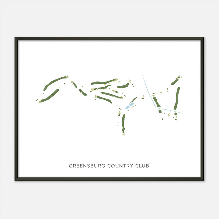 Print of Greensburg Country Club Modern Map