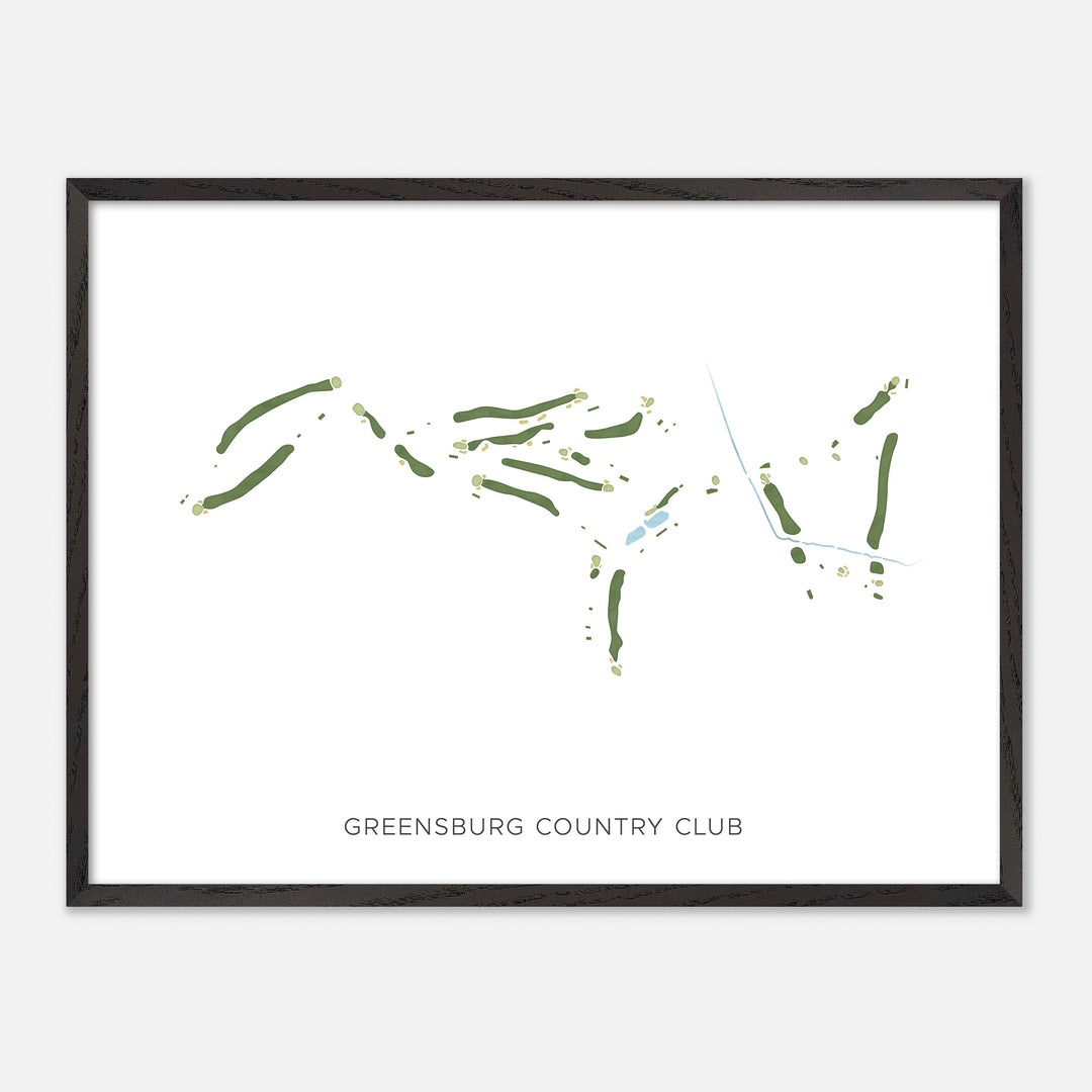 Print of Greensburg Country Club Modern Map