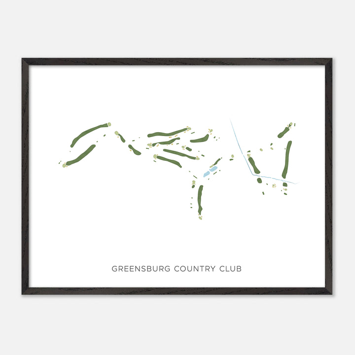 Print of Greensburg Country Club Modern Map
