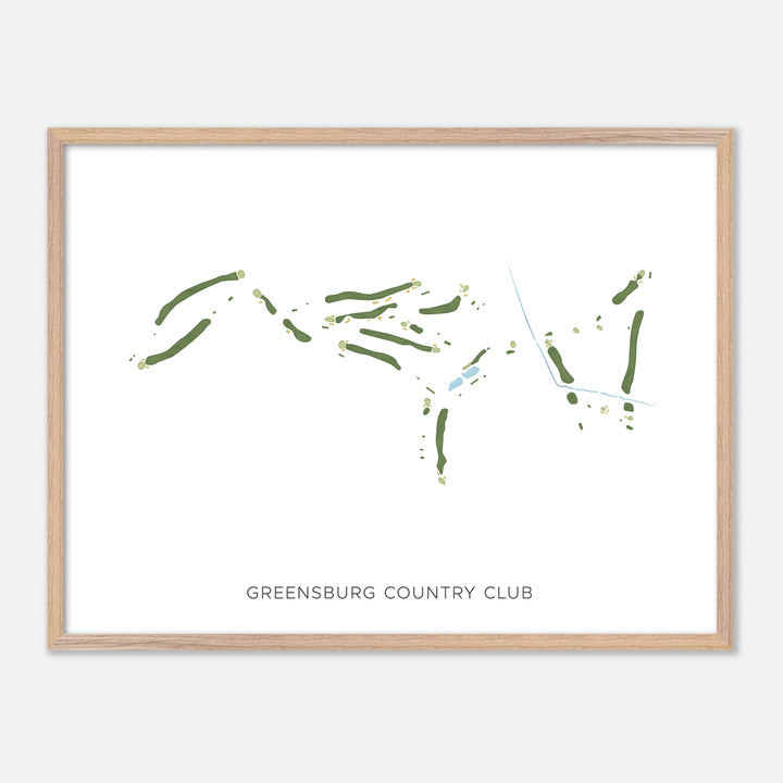 Print of Greensburg Country Club Modern Map