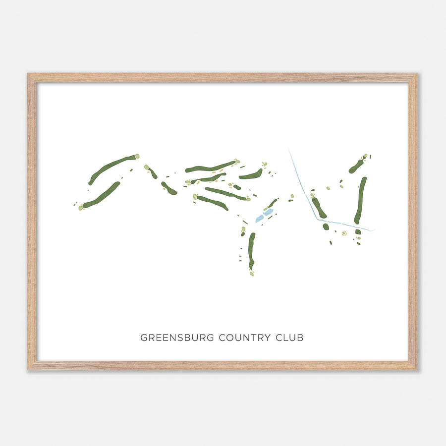 Print of Greensburg Country Club Modern Map