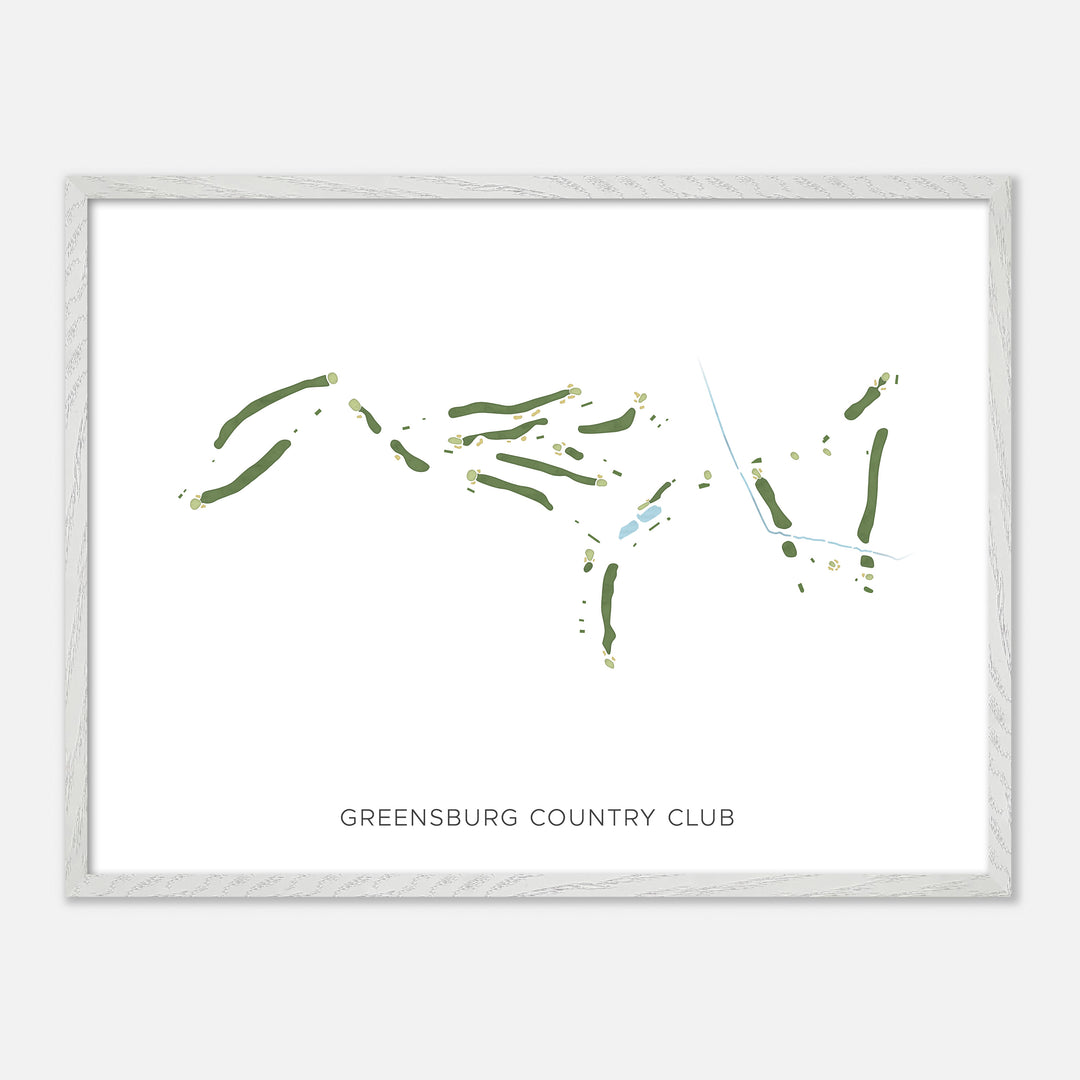 Print of Greensburg Country Club Modern Map