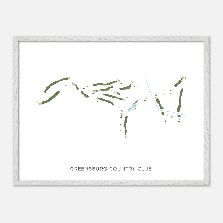 Print of Greensburg Country Club Modern Map