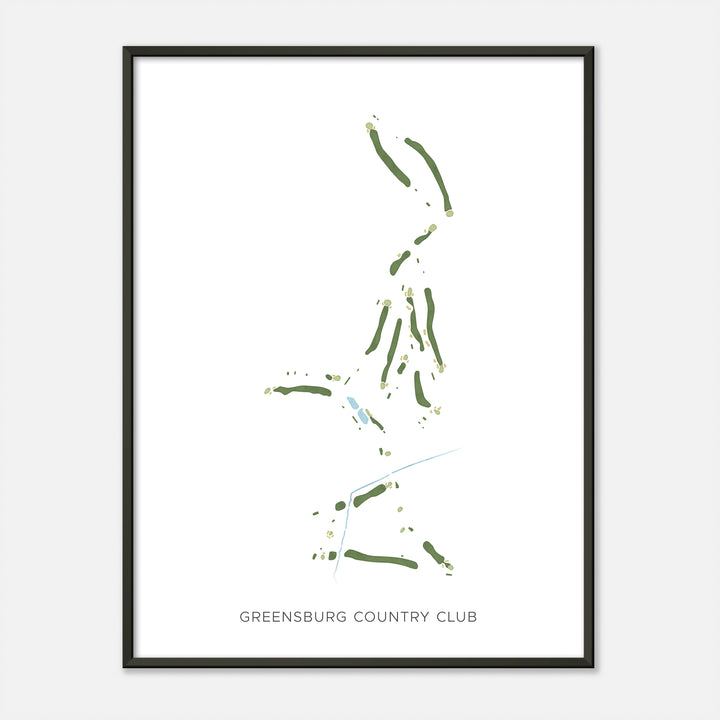 Print of Greensburg Country Club Modern Map