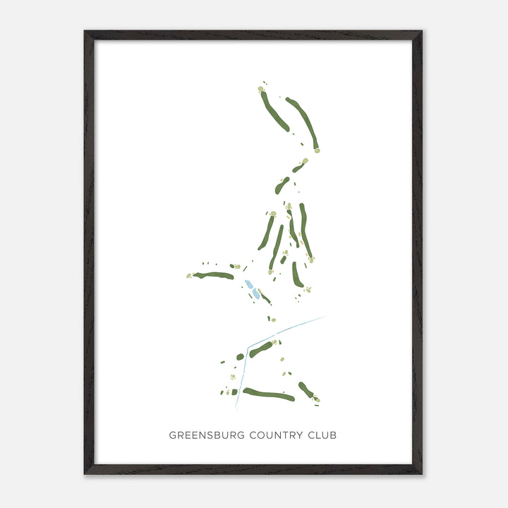 Print of Greensburg Country Club Modern Map