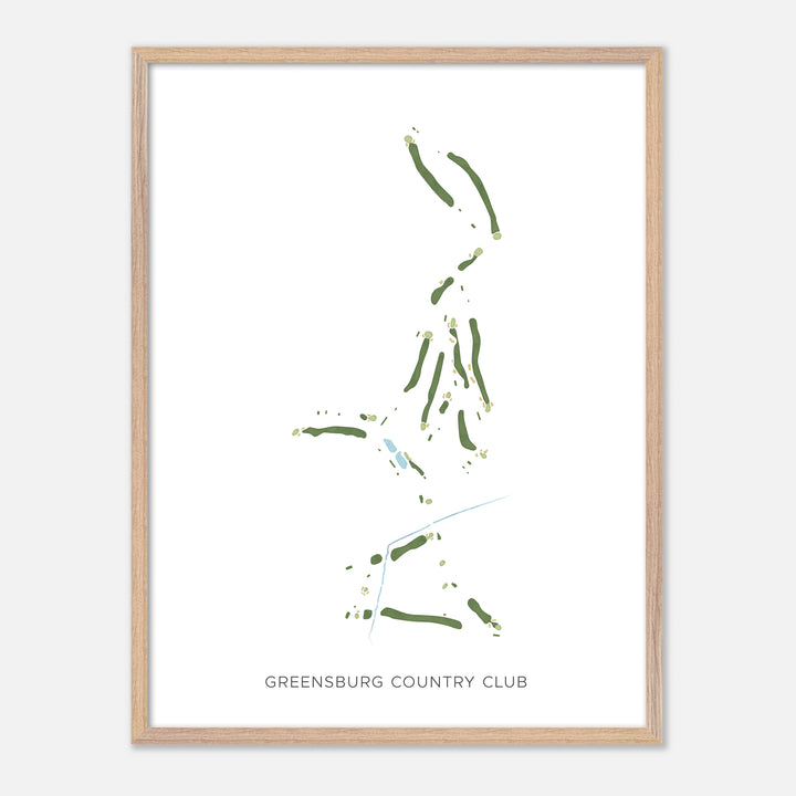 Print of Greensburg Country Club Modern Map