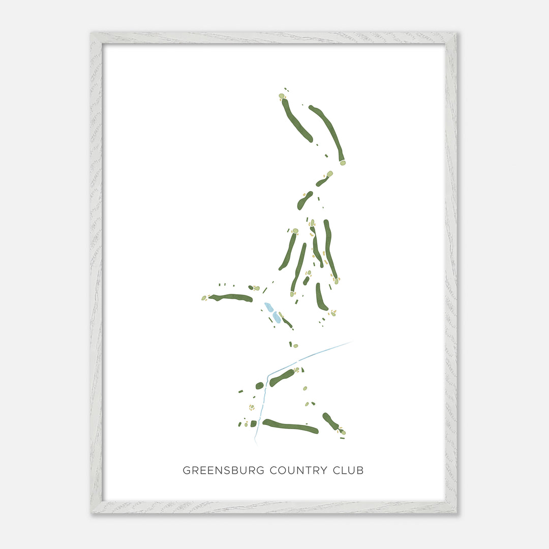 Print of Greensburg Country Club Modern Map