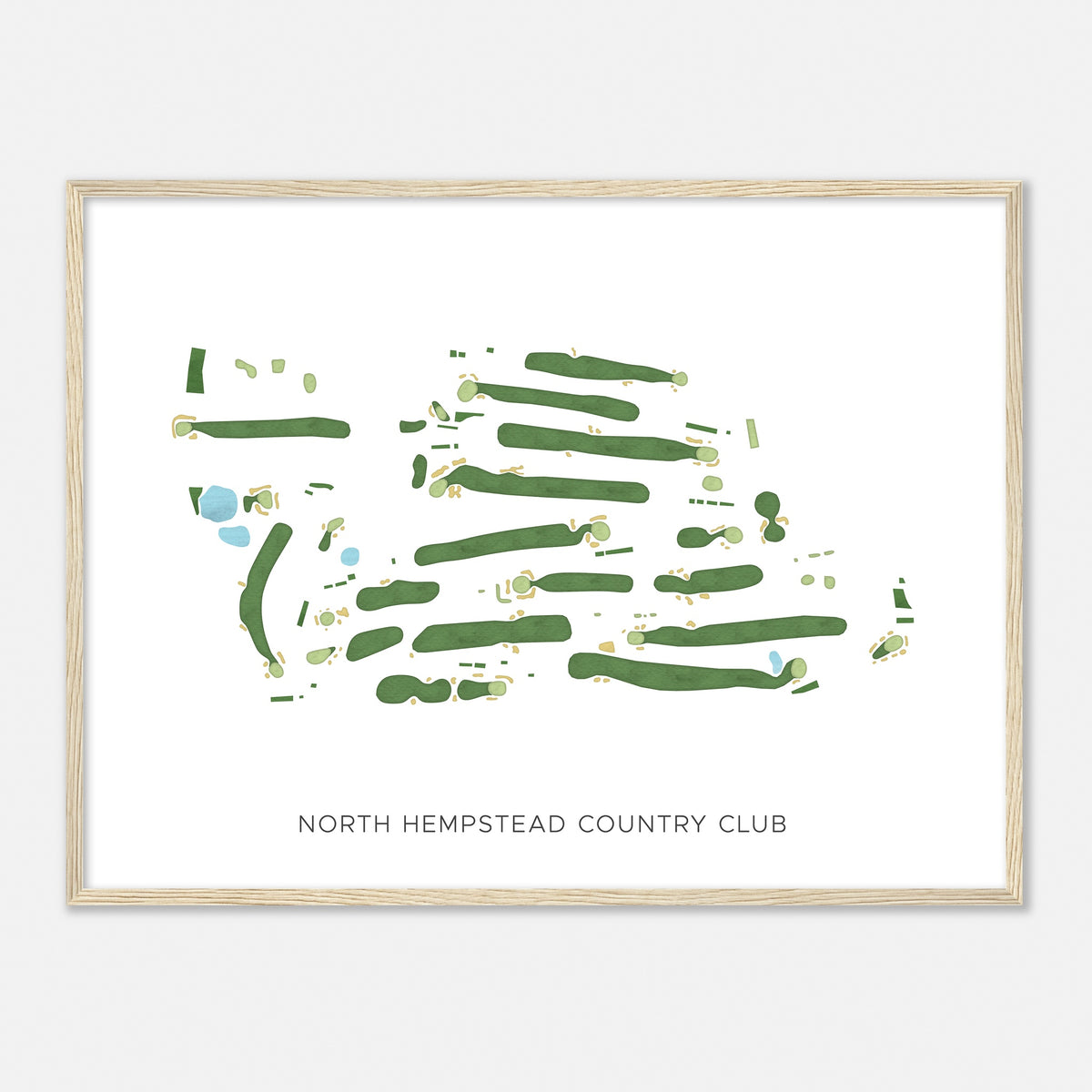 Print of North Hempstead Country Club Modern Map
