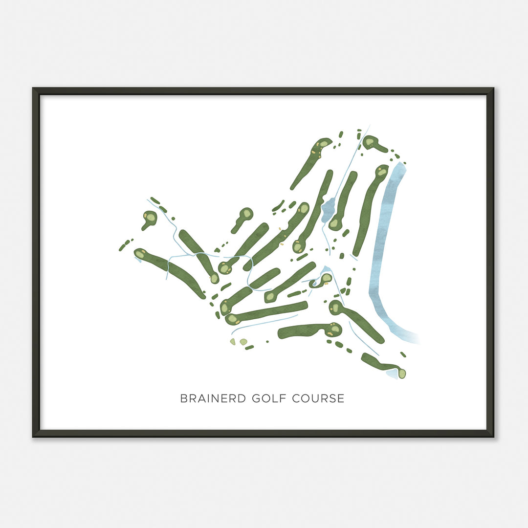 Print of Brainerd Golf Course Modern Map