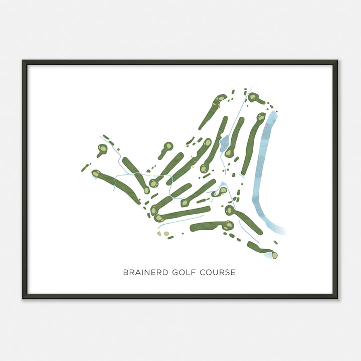 Print of Brainerd Golf Course Modern Map