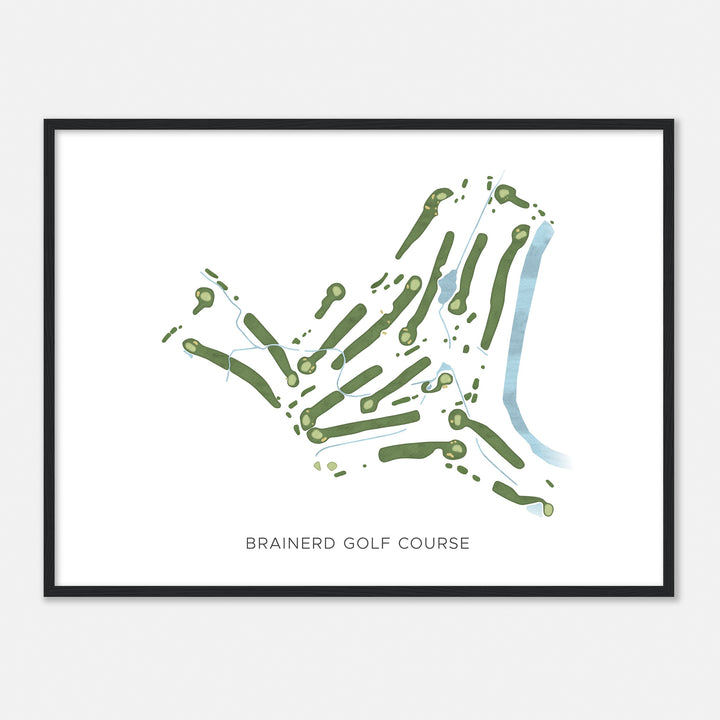 Print of Brainerd Golf Course Modern Map
