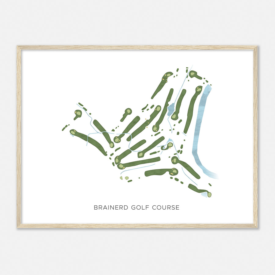 Print of Brainerd Golf Course Modern Map