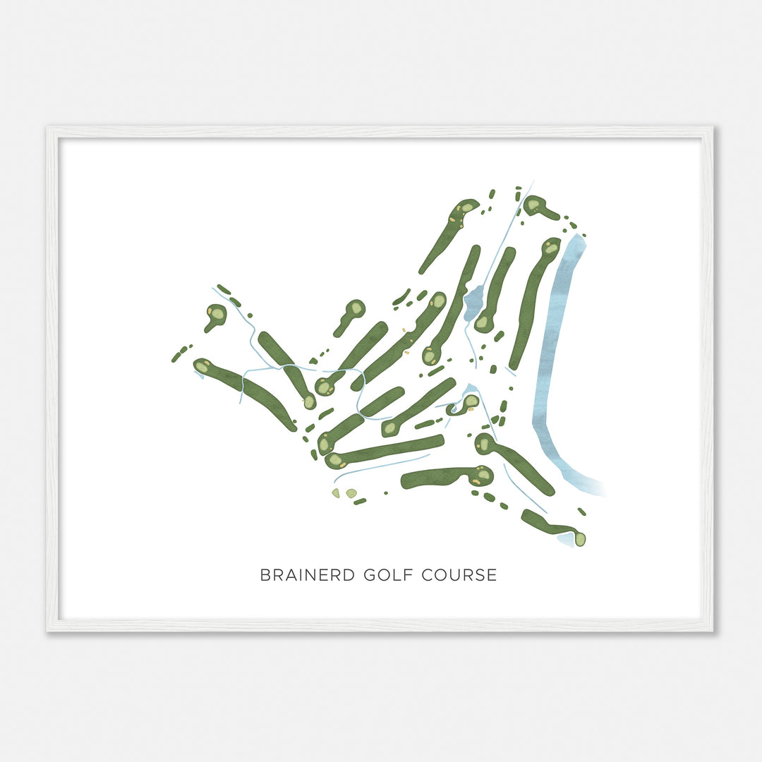 Print of Brainerd Golf Course Modern Map