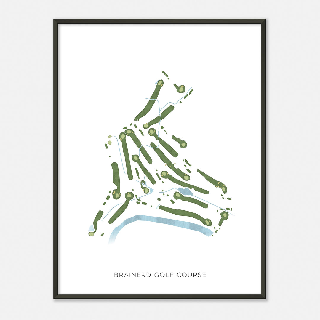 Print of Brainerd Golf Course Modern Map