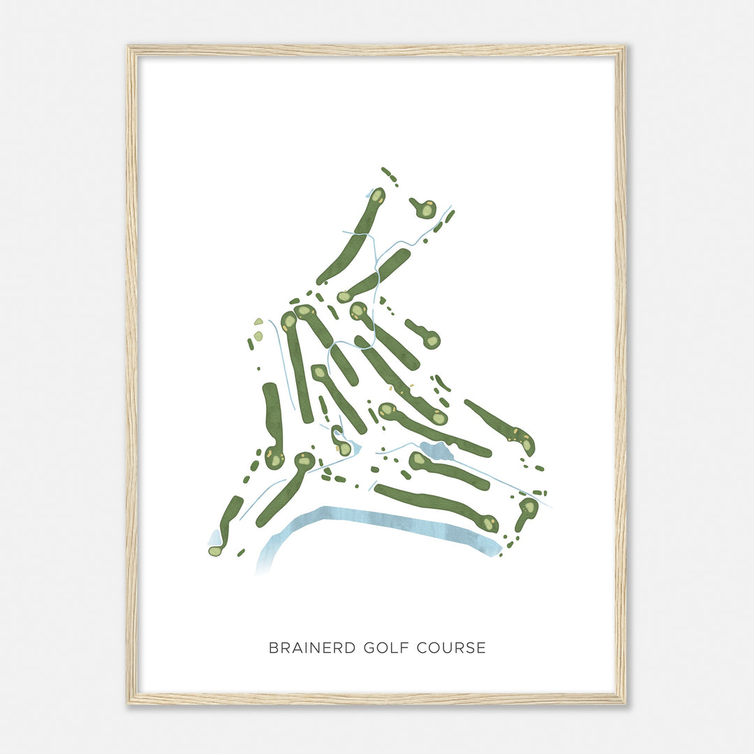 Print of Brainerd Golf Course Modern Map