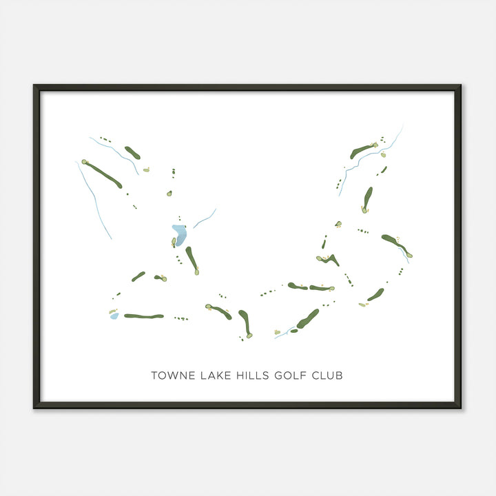 Print of Towne Lake Hills Golf Club Modern Map