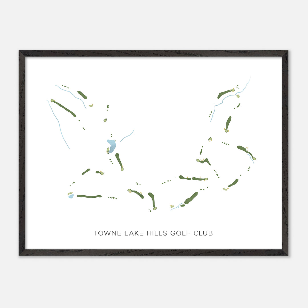Print of Towne Lake Hills Golf Club Modern Map
