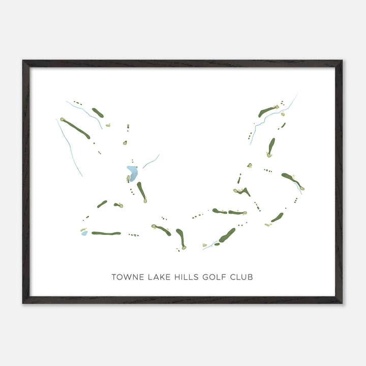 Print of Towne Lake Hills Golf Club Modern Map