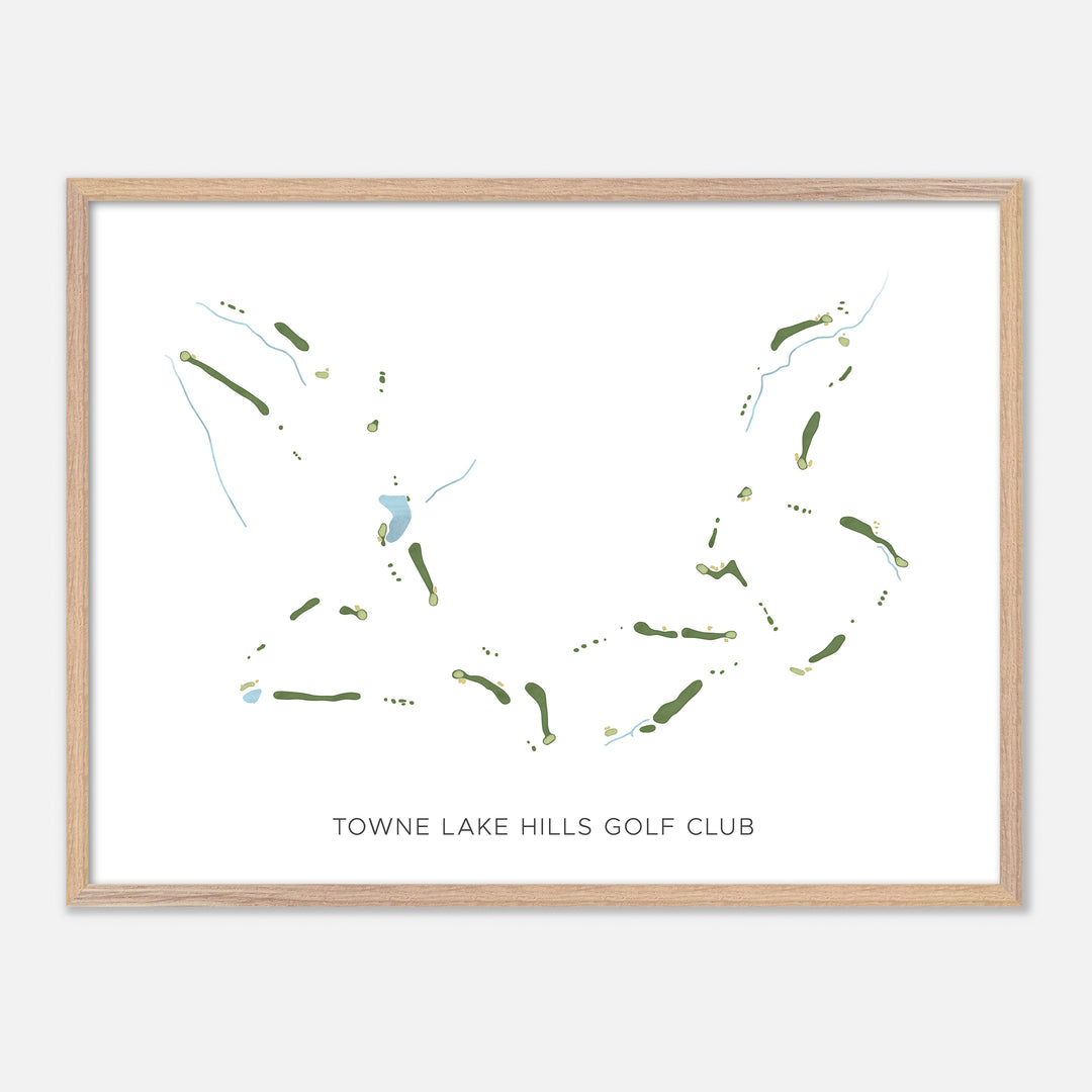 Print of Towne Lake Hills Golf Club Modern Map
