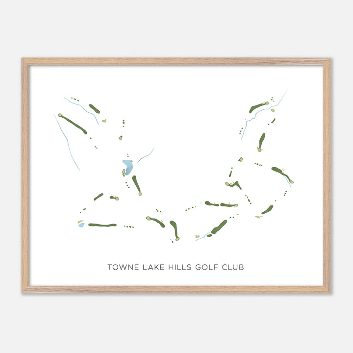 Print of Towne Lake Hills Golf Club Modern Map
