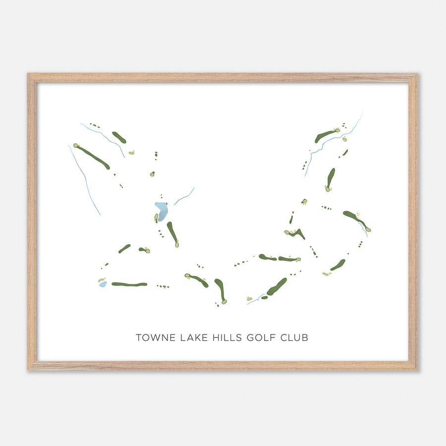 Print of Towne Lake Hills Golf Club Modern Map