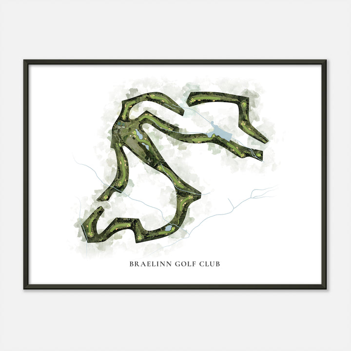 Print of Braelinn Golf Club Classic Map