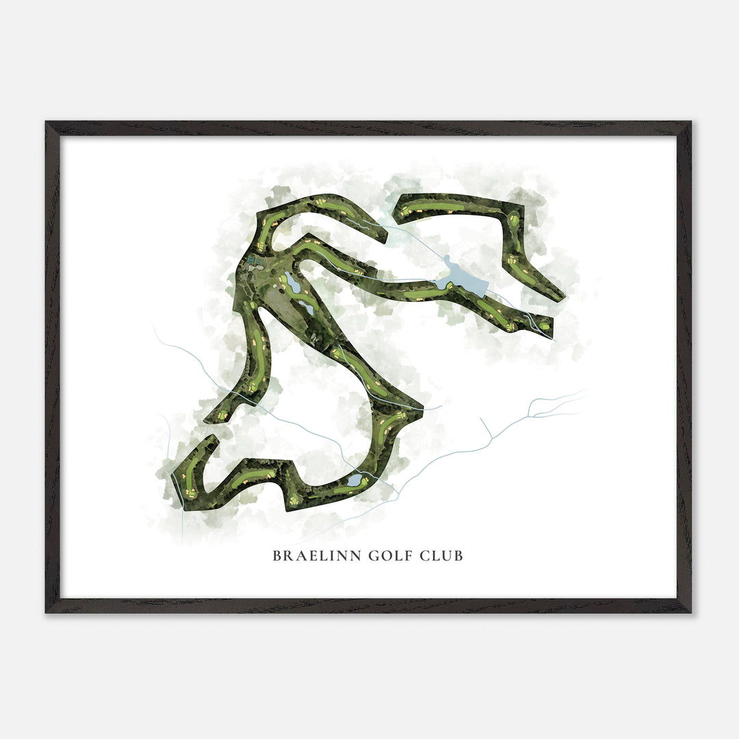 Print of Braelinn Golf Club Classic Map