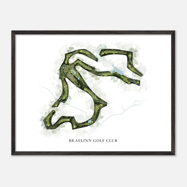 Print of Braelinn Golf Club Classic Map