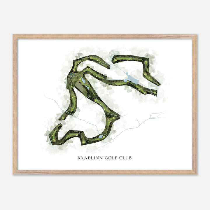 Print of Braelinn Golf Club Classic Map