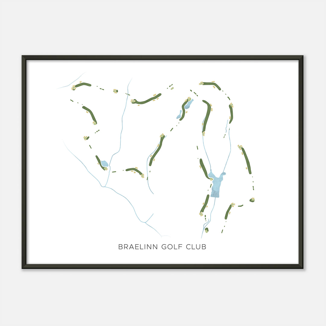 Print of Braelinn Golf Club Modern Map