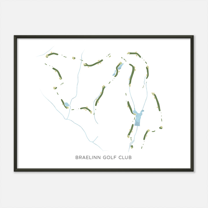 Print of Braelinn Golf Club Modern Map