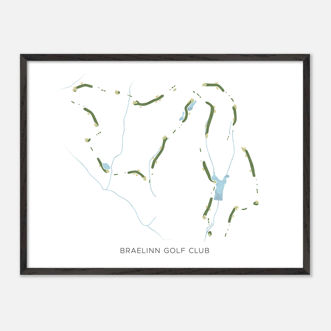 Print of Braelinn Golf Club Modern Map