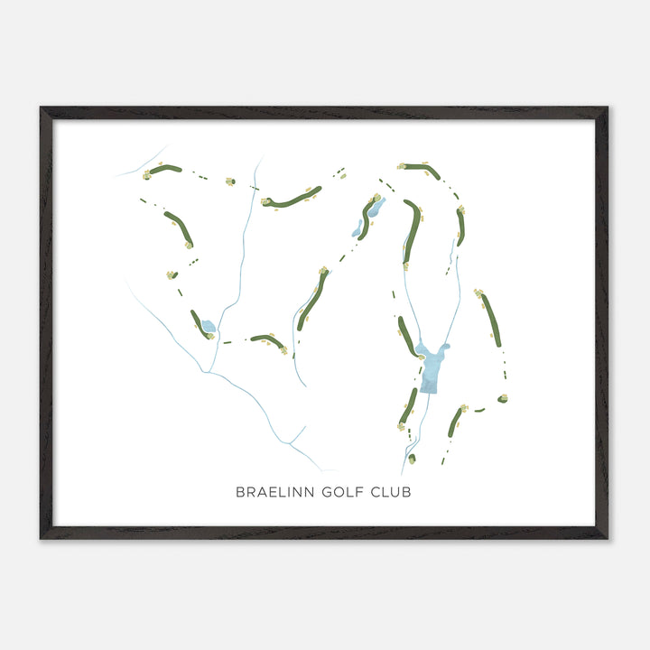 Print of Braelinn Golf Club Modern Map