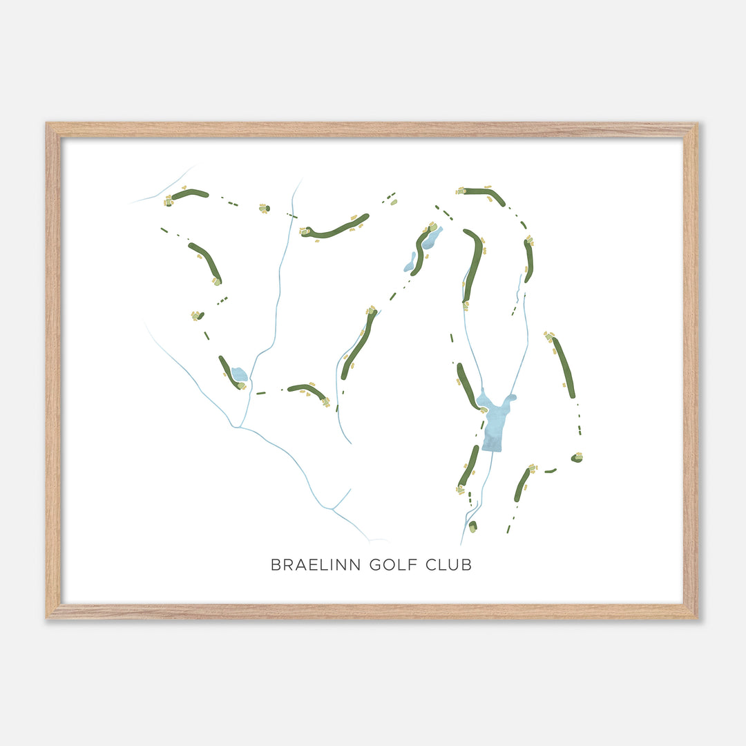 Print of Braelinn Golf Club Modern Map