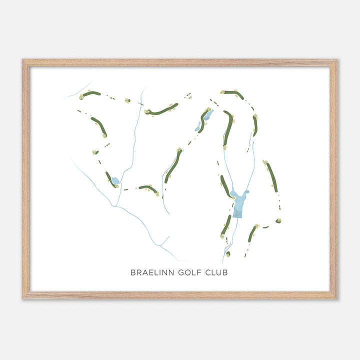 Print of Braelinn Golf Club Modern Map