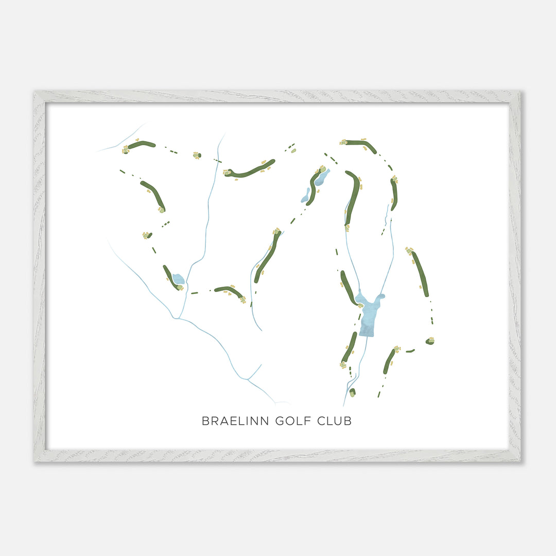 Print of Braelinn Golf Club Modern Map