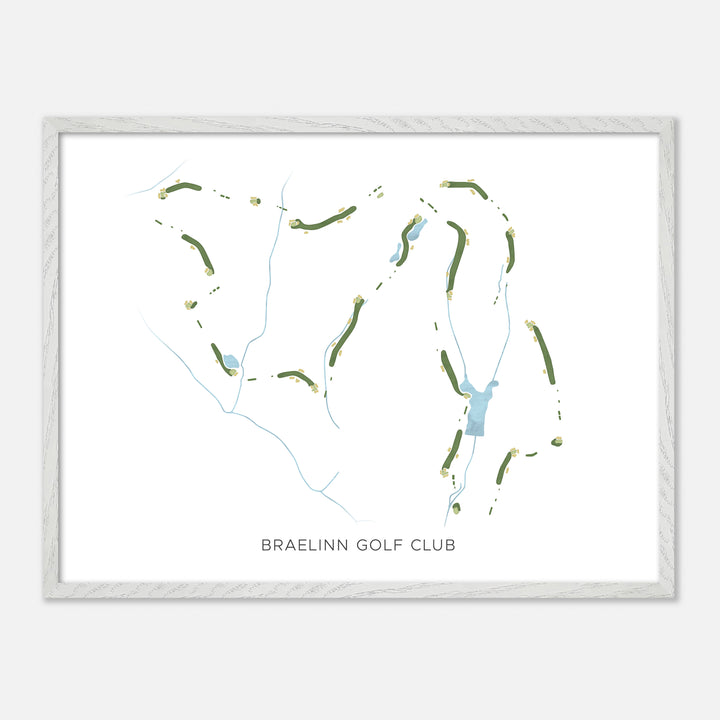 Print of Braelinn Golf Club Modern Map