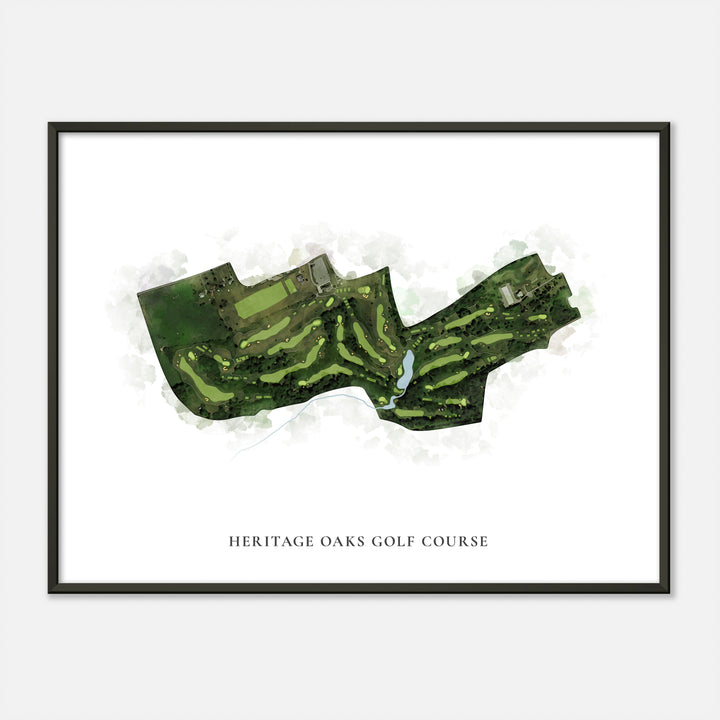 Print of Heritage Oaks Golf Course Classic Map