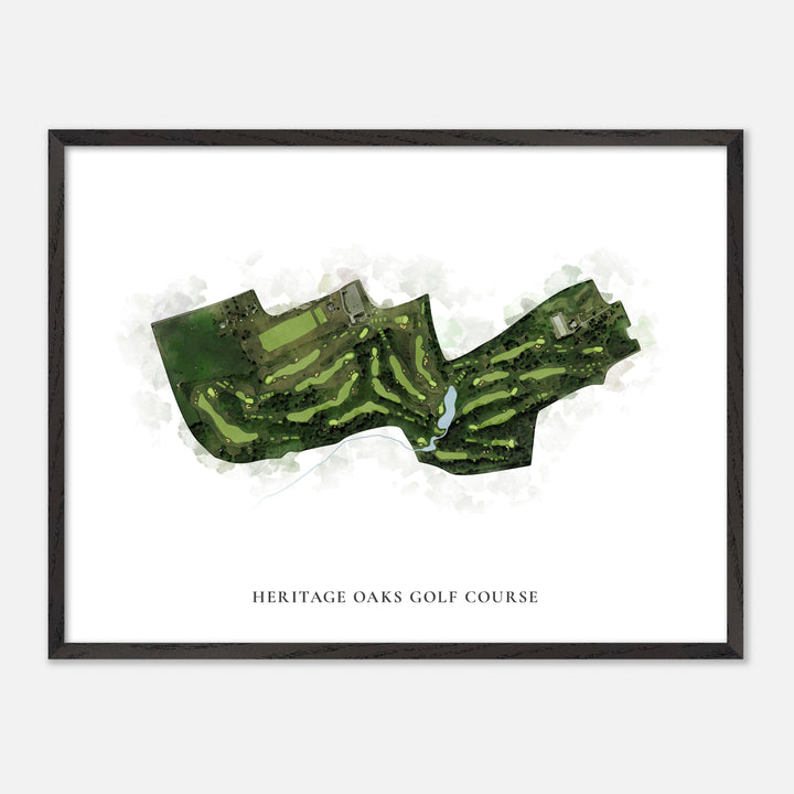 Print of Heritage Oaks Golf Course Classic Map