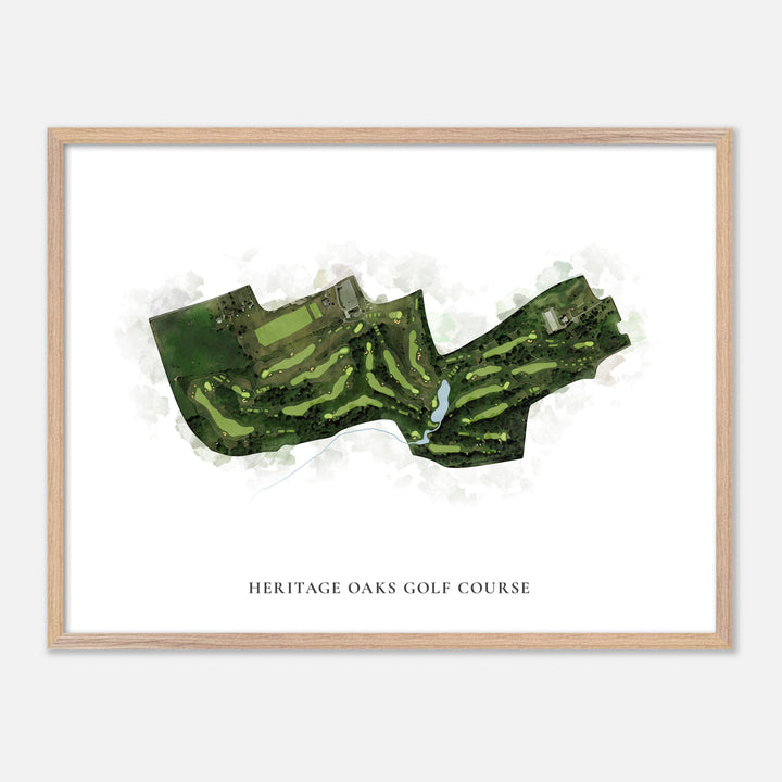 Print of Heritage Oaks Golf Course Classic Map