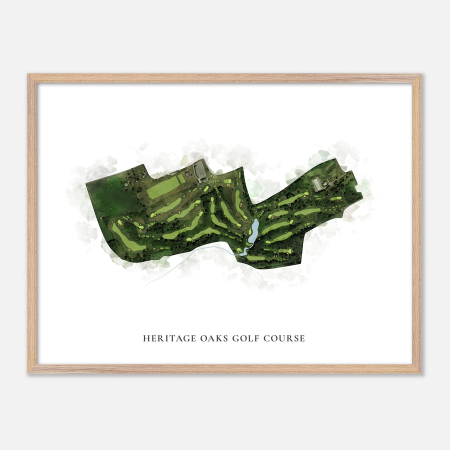 Print of Heritage Oaks Golf Course Classic Map