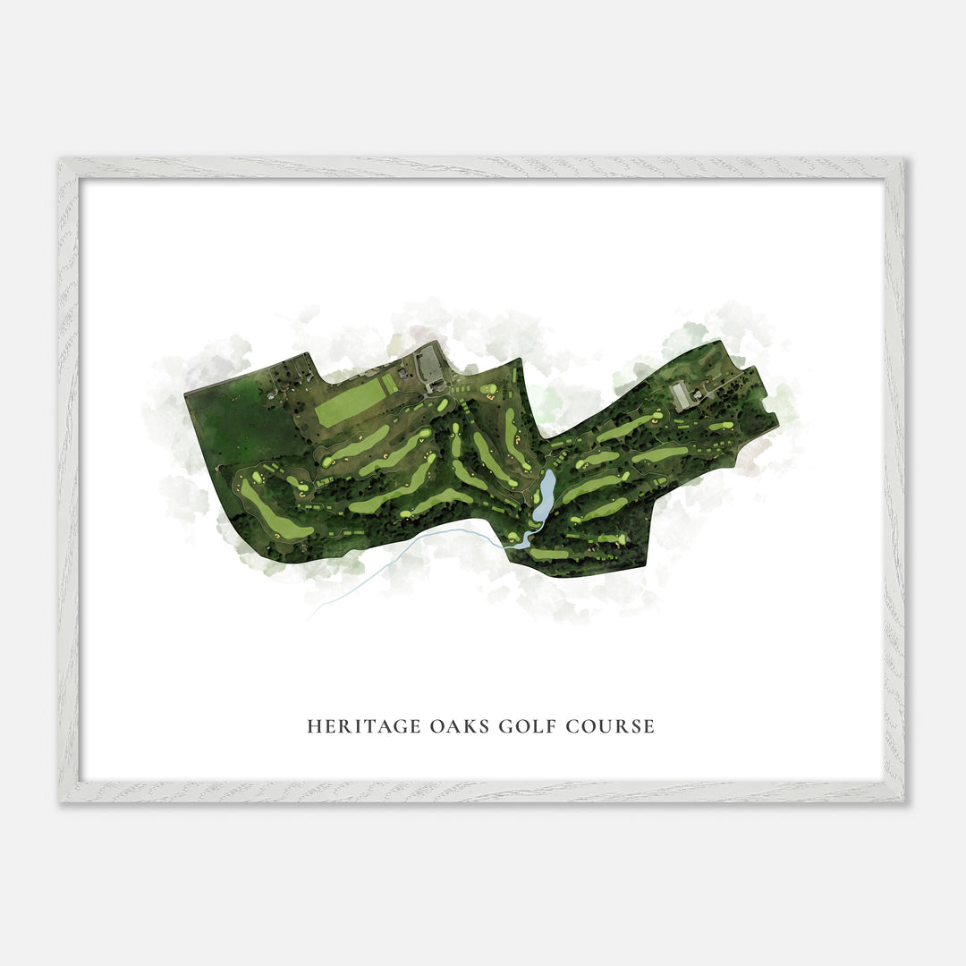 Print of Heritage Oaks Golf Course Classic Map
