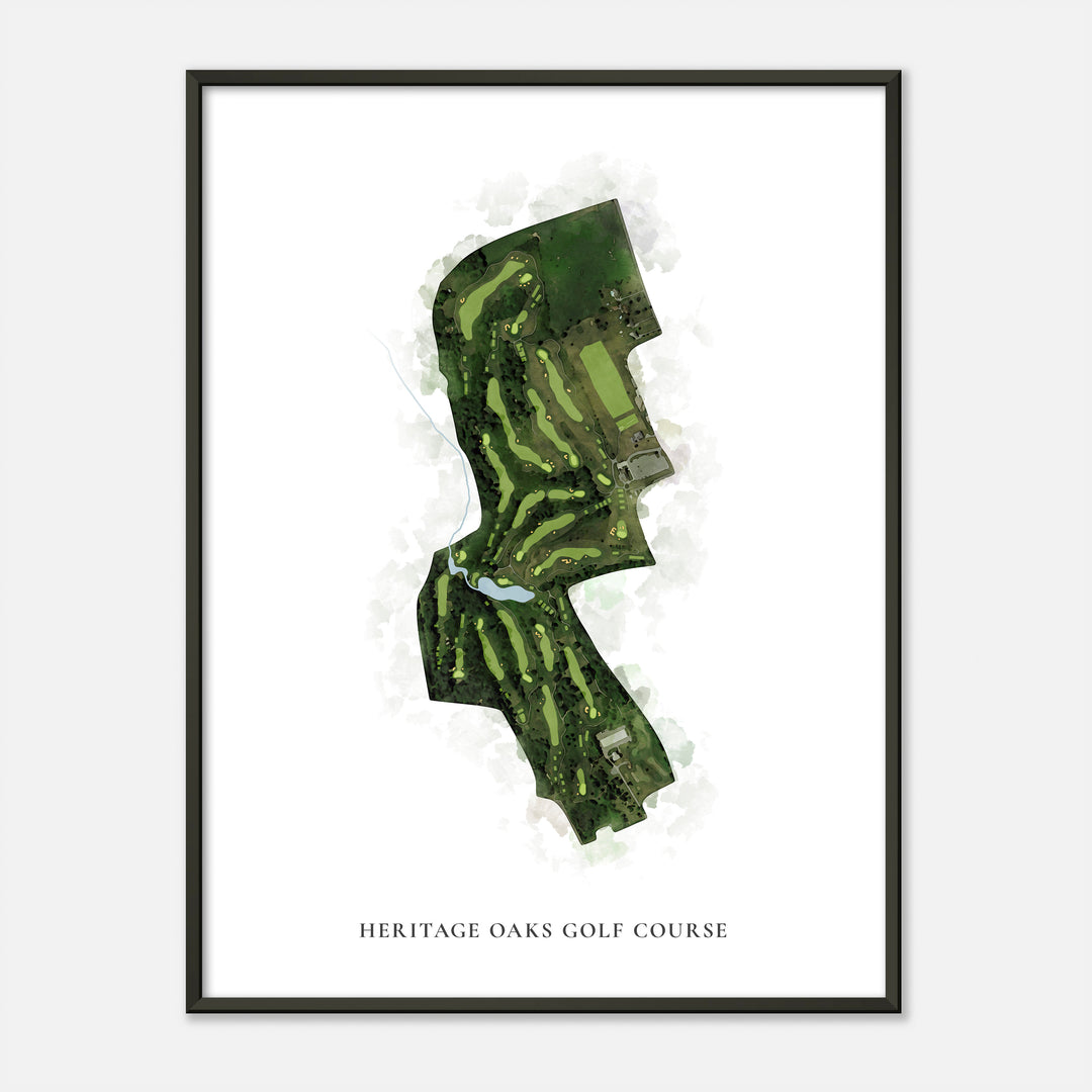 Print of Heritage Oaks Golf Course Classic Map