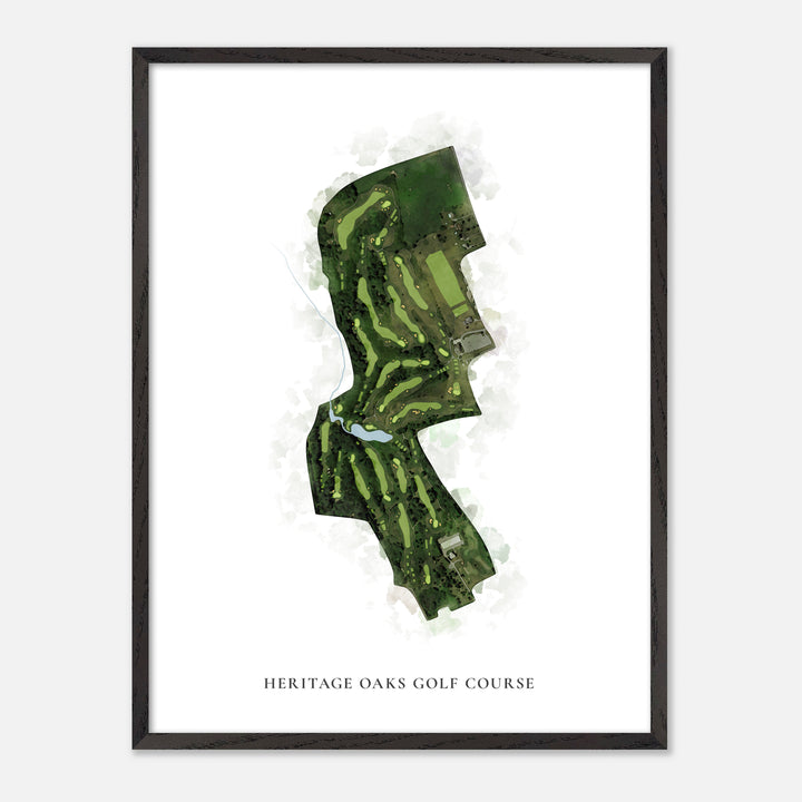 Print of Heritage Oaks Golf Course Classic Map