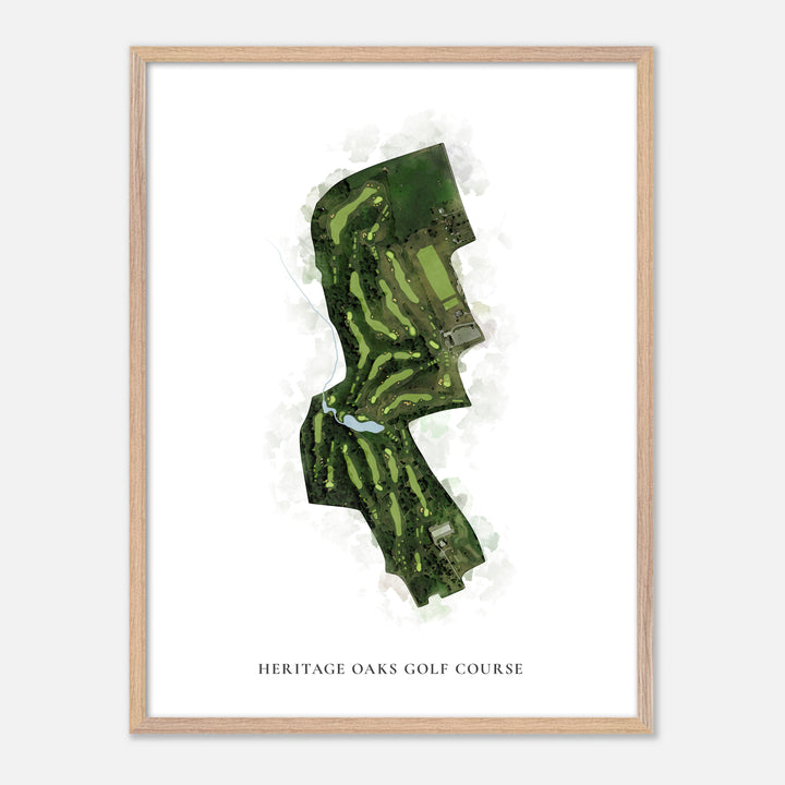 Print of Heritage Oaks Golf Course Classic Map